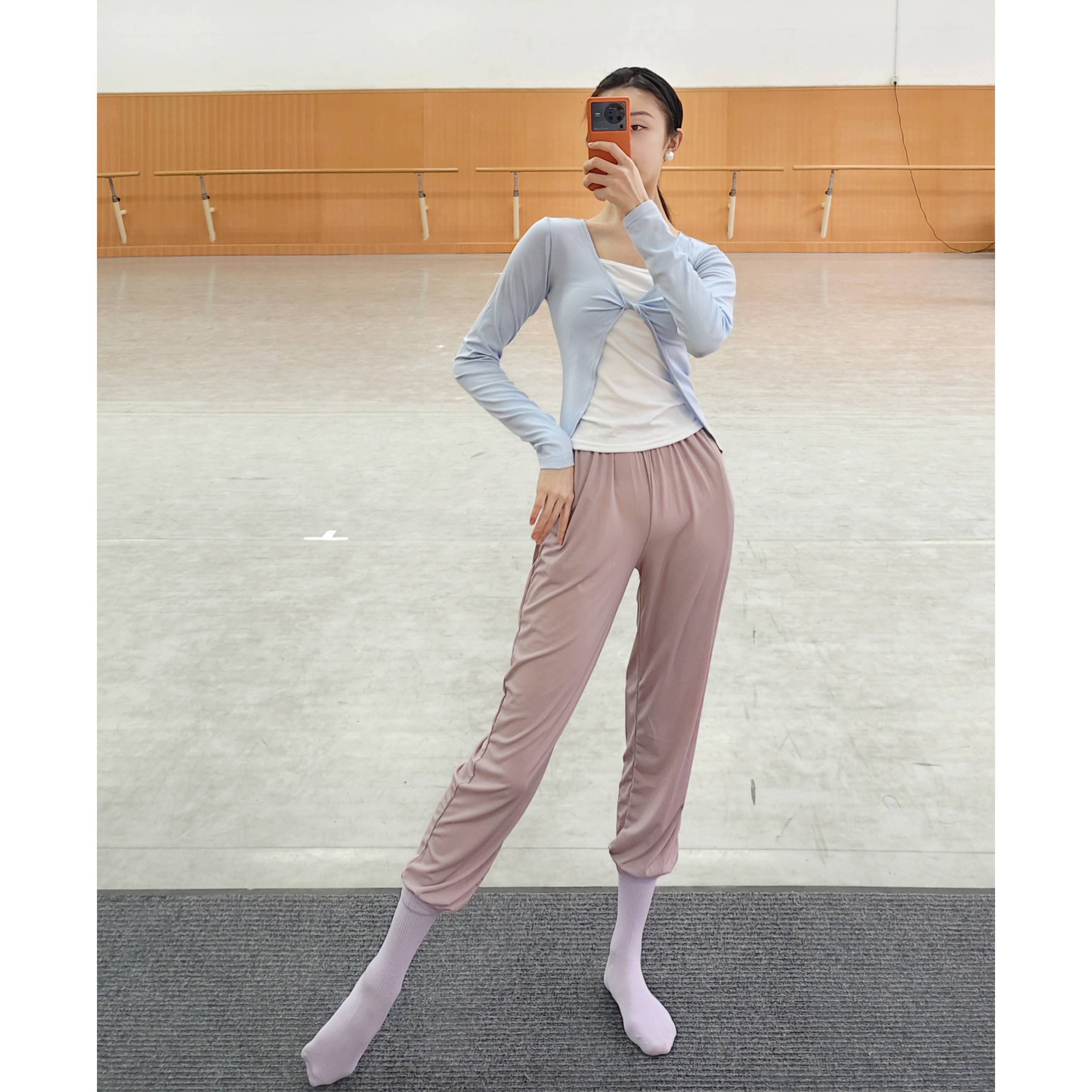 Born in modern dance exercise dance dance pants, female -shaped dress classical dance elegant radish pants Chinese dance clothing pants