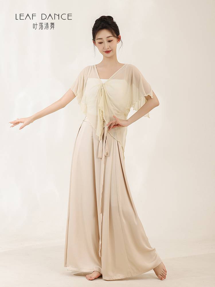 Ye Luo Qing Dance Modern Dance Saton Facial Wide -Legs Pants Professional Training Chinese Dance Performance Classical Dance Pants