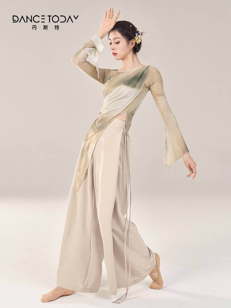 dancetoday classical dance -shaped body exercise uniforms elegant gauze suit female gradient color faint dance clothes