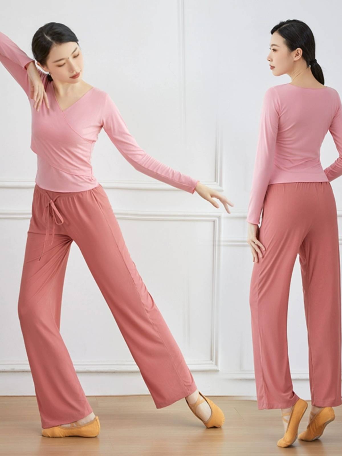 Dance practice service female modern dance service wide -leg pants set Chinese dance dance dancing art test classical dance