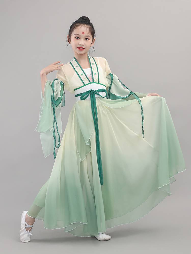 Children's Classical Dance Performance Services Female Permanent Practicing Discipline Terminal Rhyme Speed Clothing Super Fairy Chinese Wind Grave Set