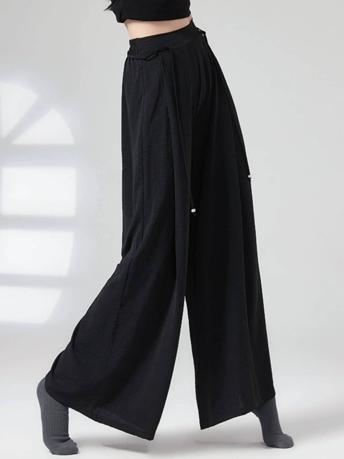 Classical dance exercise girls Women's pants wide -leg pants elegant Chinese dance clothing modern dance teacher straight trousers