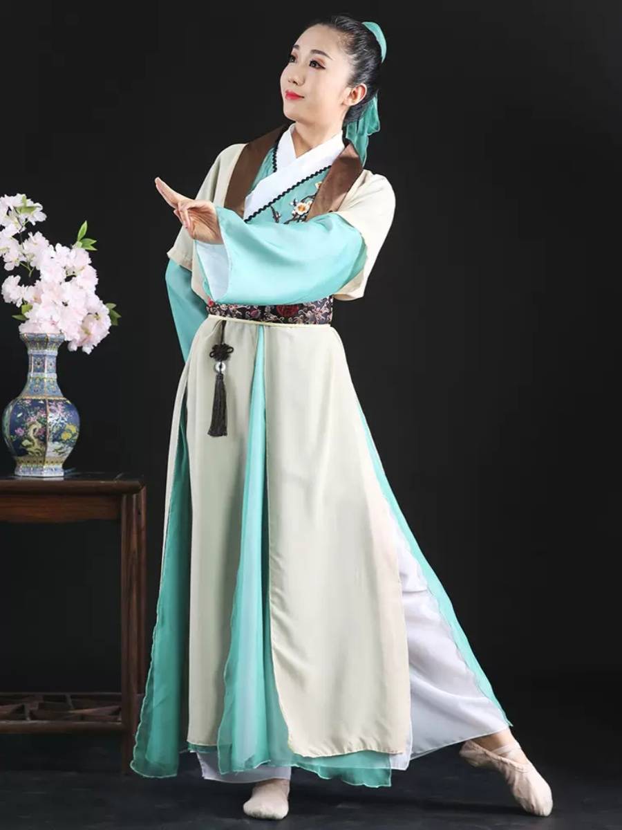 Paper fan scholar dance service new fan group dance Shang Chunshan performance costume costume performance classical dance clothing