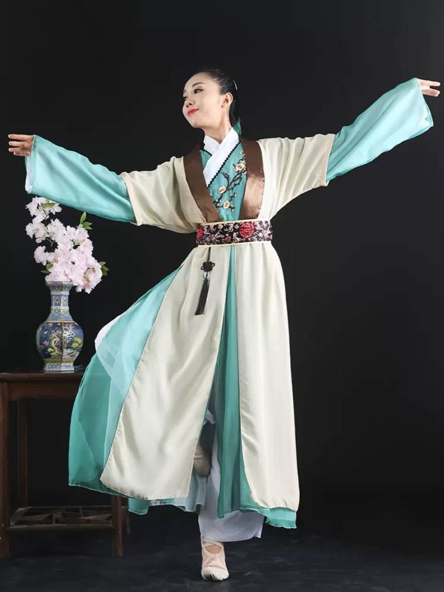 Paper fan scholar dance service new fan group dance Shang Chunshan performance costume costume performance classical dance clothing