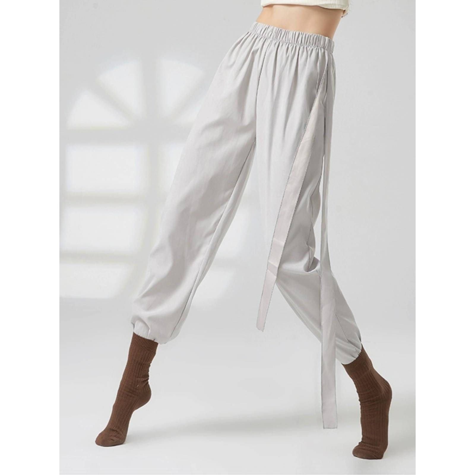 Modern dance pants girls thin shape, beam of straight pants, loose casual practice pants Chinese dance classical dance