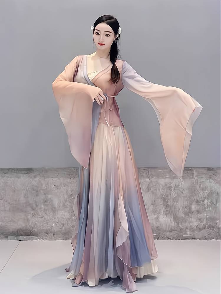 New State style classical dance Tangcai ancient body rhyme, ancient tone gradient, elegant art test exercise stage performance service women's set
