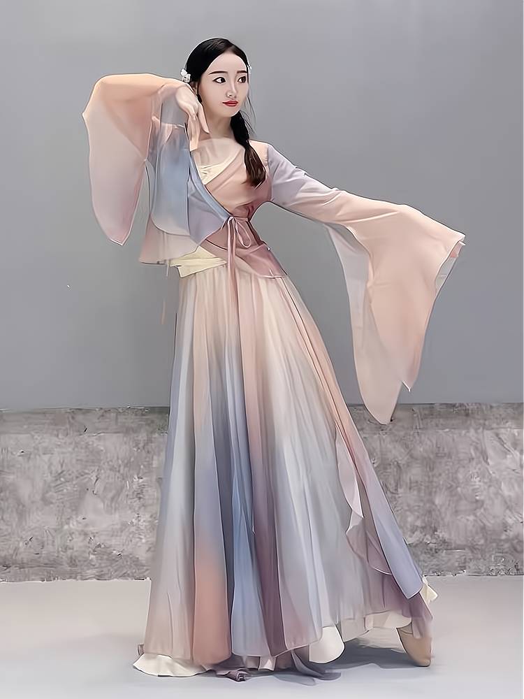 New State style classical dance Tangcai ancient body rhyme, ancient tone gradient, elegant art test exercise stage performance service women's set