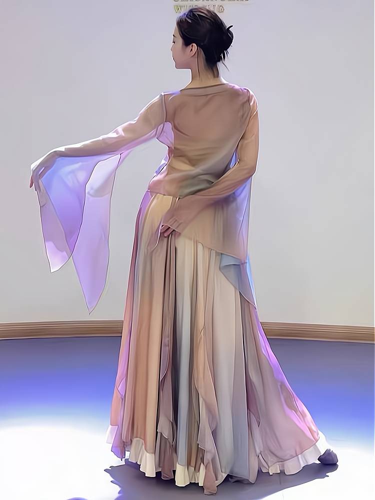 New State style classical dance Tangcai ancient body rhyme, ancient tone gradient, elegant art test exercise stage performance service women's set