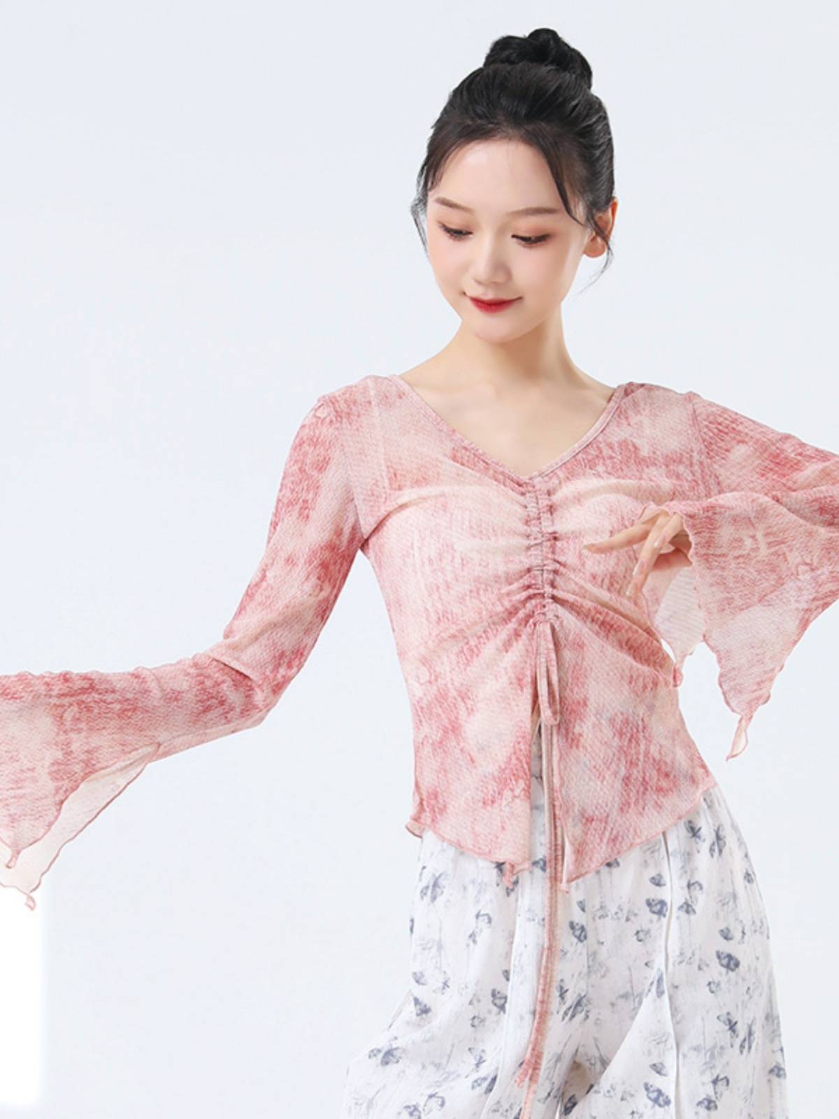 Dance practice service women's new modern dance body rhyme gauze -shaped performance shows thin training classical dance clothing