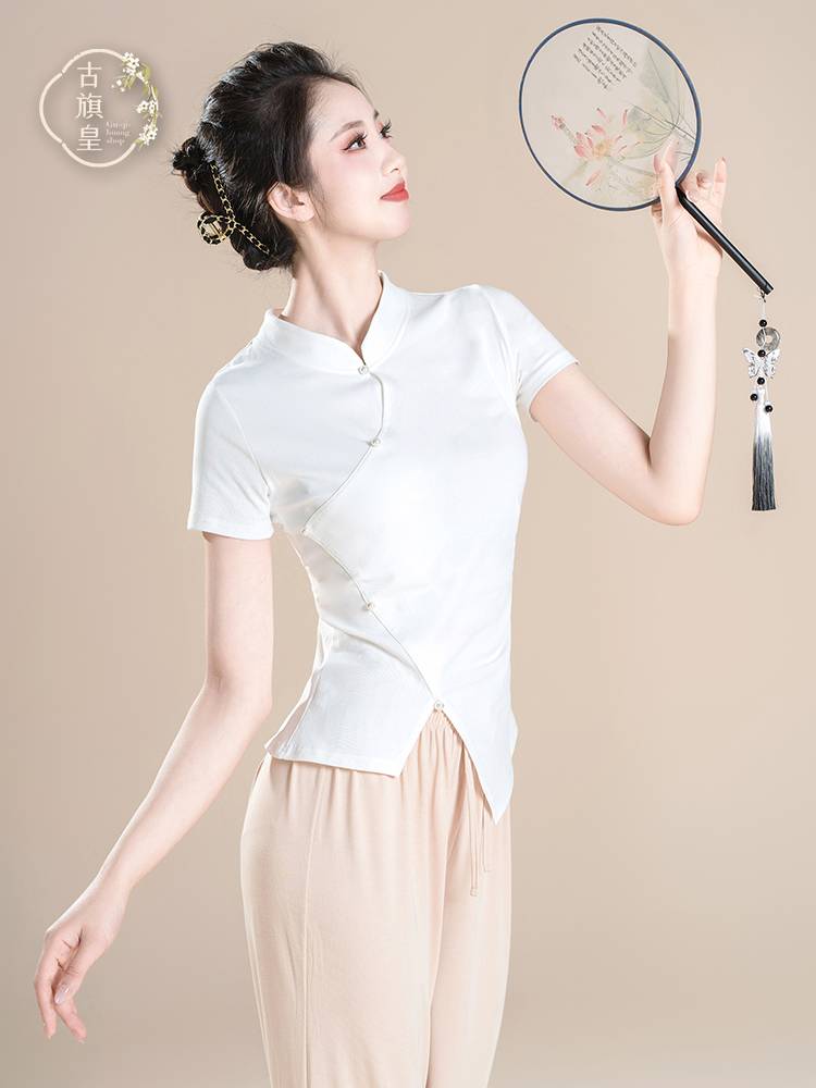 Ancient Banner Classical Dance Summer Cheong Cheongsam Congress Covered Jacket Chinese Dance National Dance Practice Dance Dance Switzer Female Women
