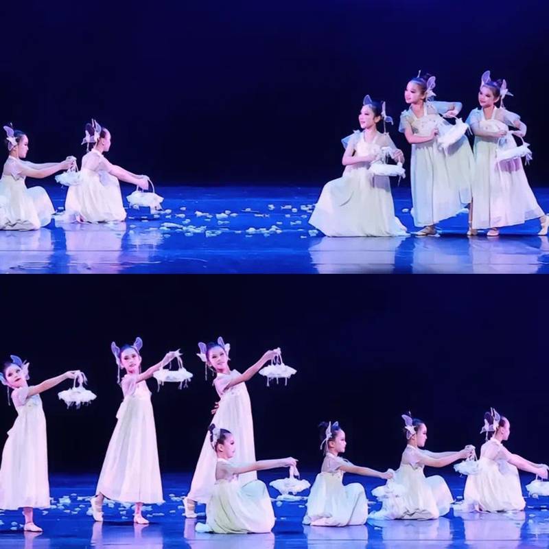 Douyin, the same flower collection girl performed, Hanfu peach blossom laughing flower fairy dance performance service Chinese style classical