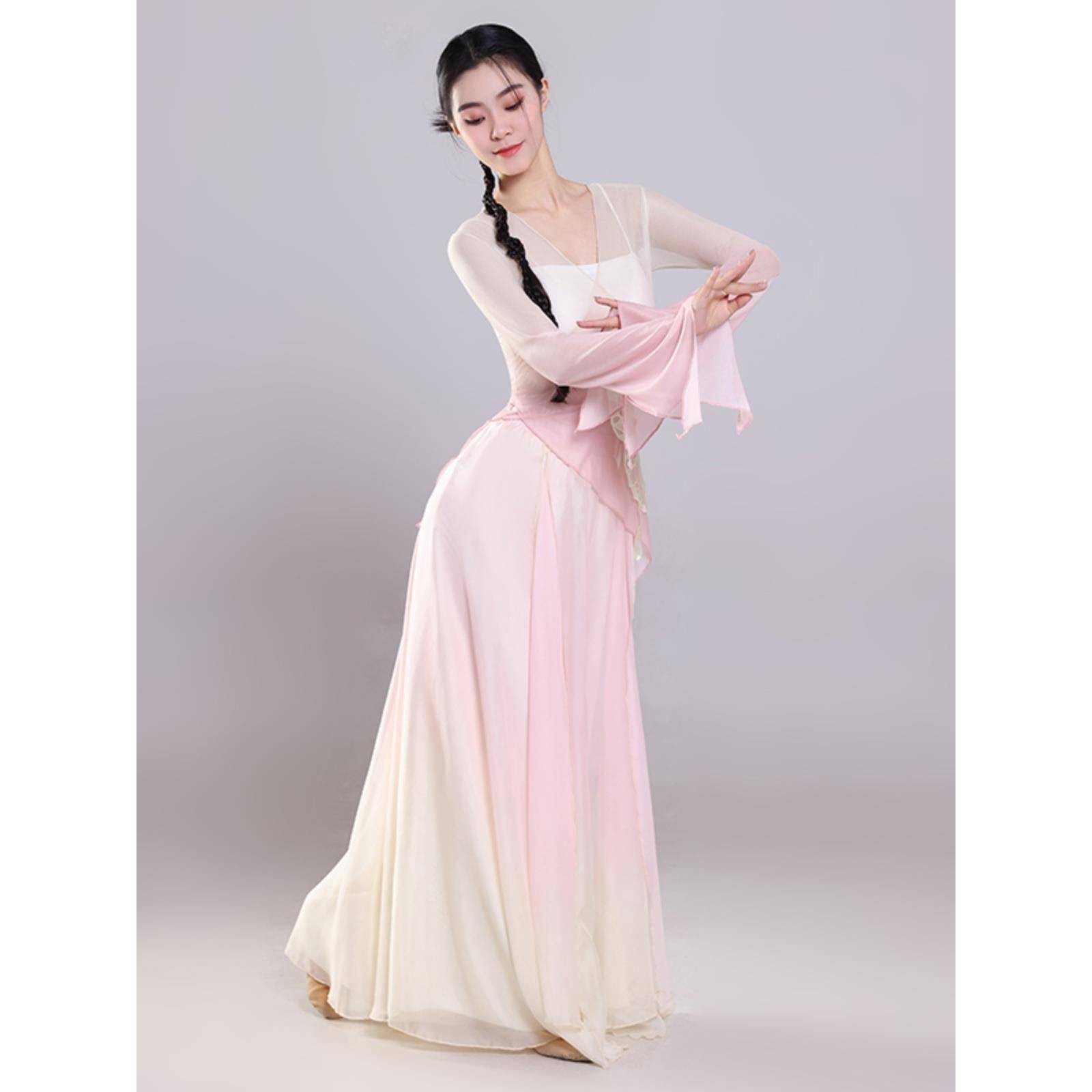Classical Dance Gravity Butterfly Warves Gaunt Body Charm Performance Clorn Chinese Dance Spring Song Performance Set
