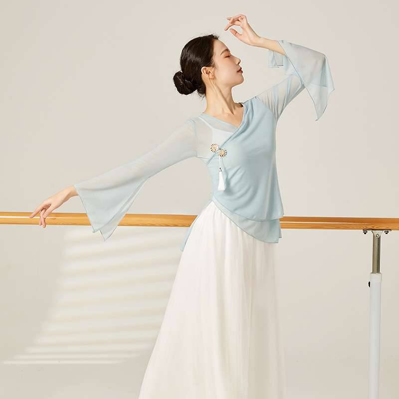 Classical dance yarn clothes rhyme new performance service girl elegant Chinese style fairy training skills dance dance top girl