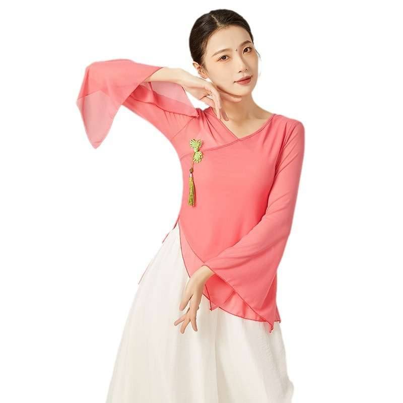 Classical dance yarn clothes rhyme new performance service girl elegant Chinese style fairy training skills dance dance top girl