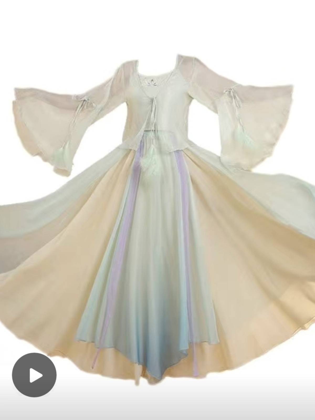 Renting dance clothing dress new Chinese dance exercise jacket top cardigan classical dance body rhyme gauze clothes gradient color