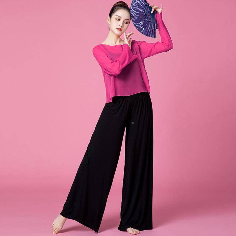 New classical dance service spring and summer new women's top, loose, elegant, rhyme gauze, wearing a shirt modern dance service