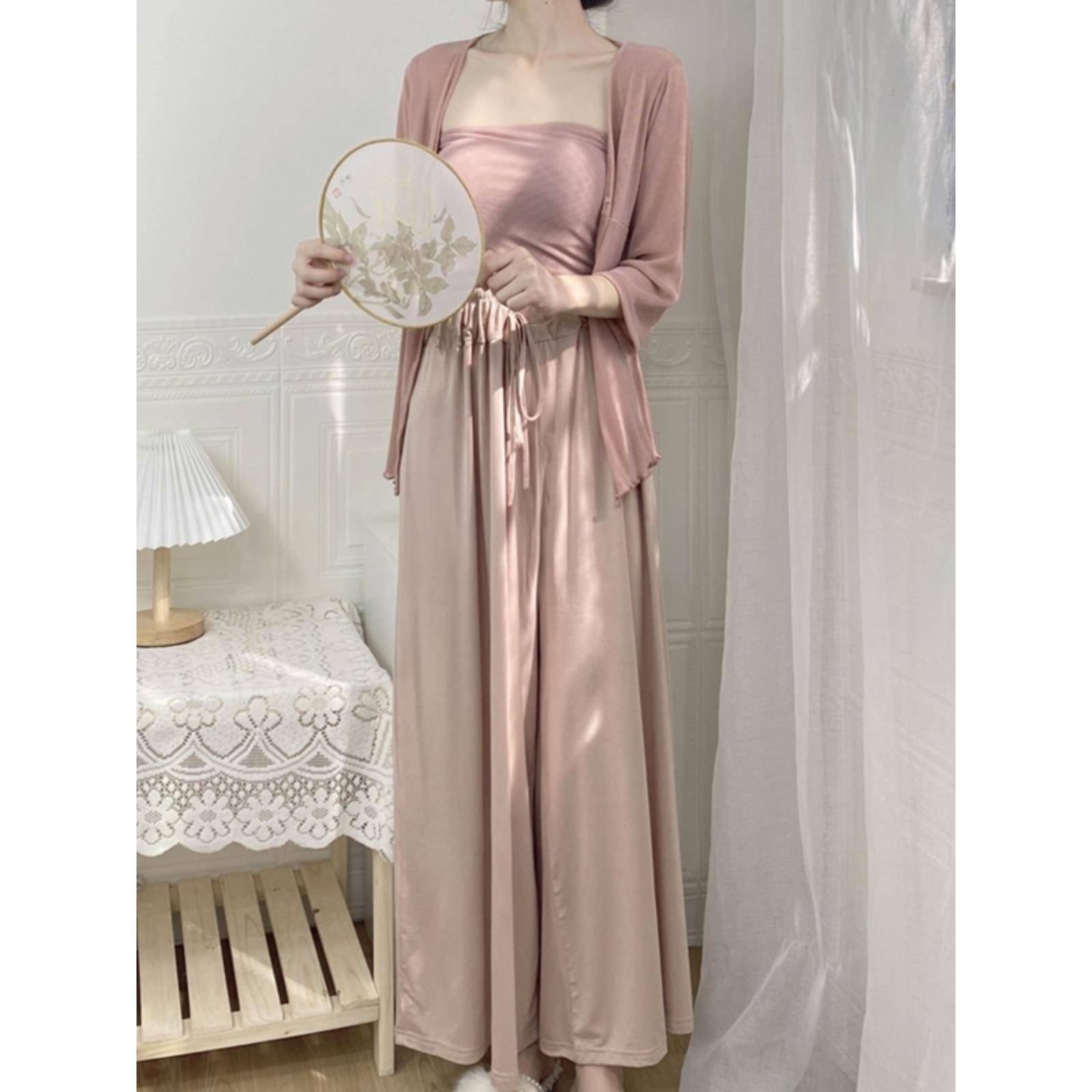 Dance pants women's wide -leg spring and autumn Modal classical dance thin Chinese dance wide -leg pants nine points loose straight tube