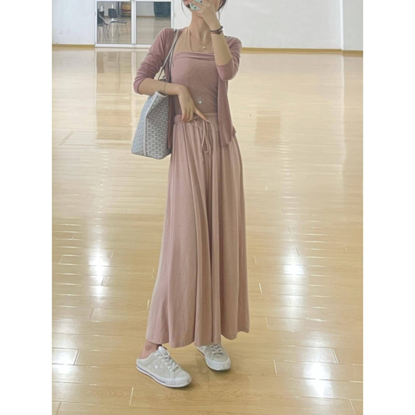 Dance pants women's wide -leg spring and autumn Modal classical dance thin Chinese dance wide -leg pants nine points loose straight tube