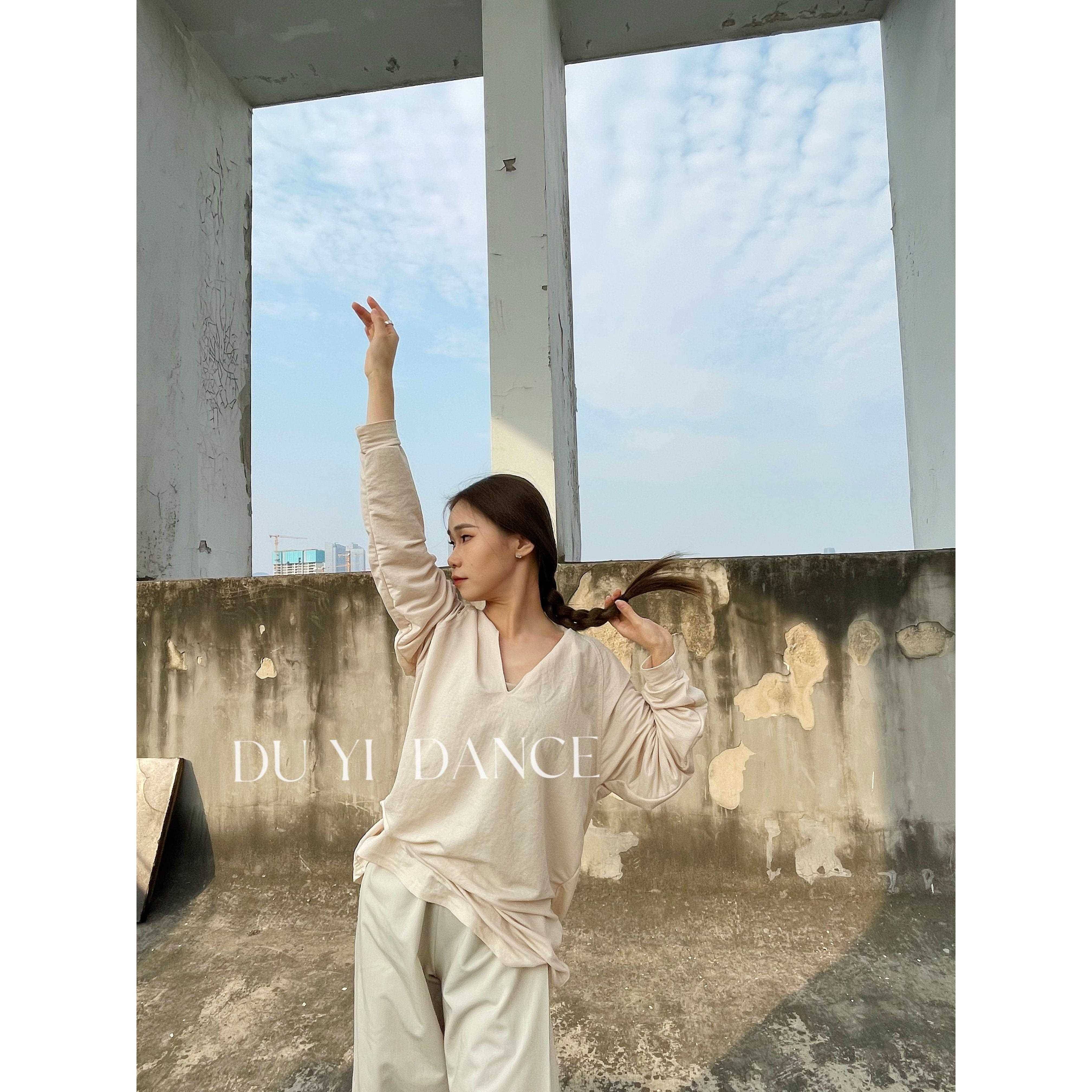 Loose dance top training service 2023 New dance special Chinese dance -shaped body service long -sleeved adult classical dance