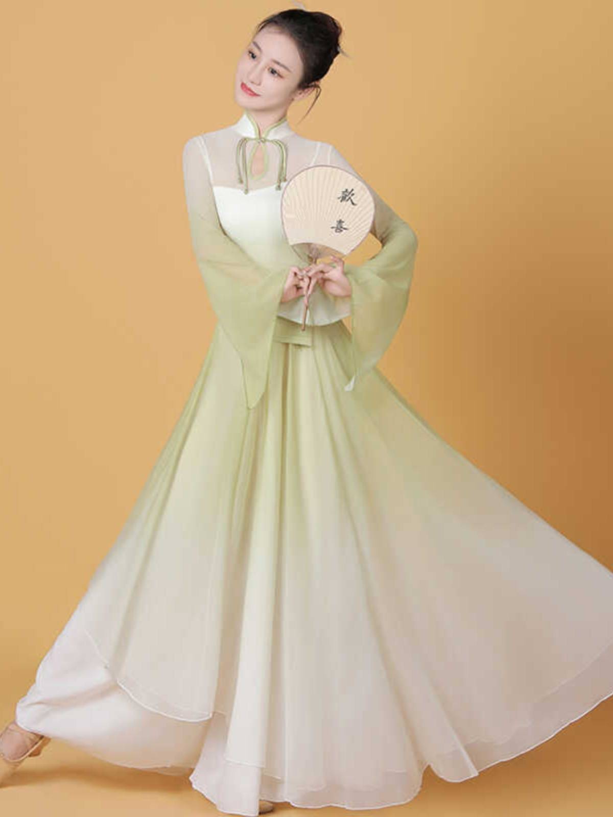 Classical dance clothing female elegant gauze body rhyme fairy training new Chinese style leading modern dance performance service