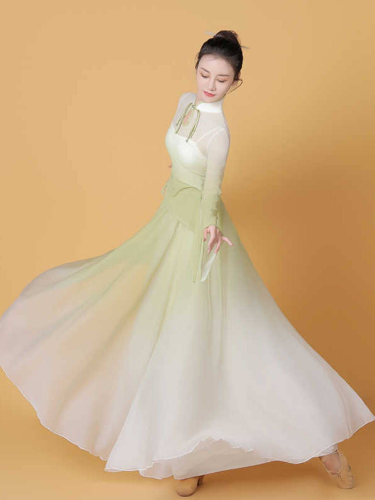 Classical dance clothing female elegant gauze body rhyme fairy training new Chinese style leading modern dance performance service