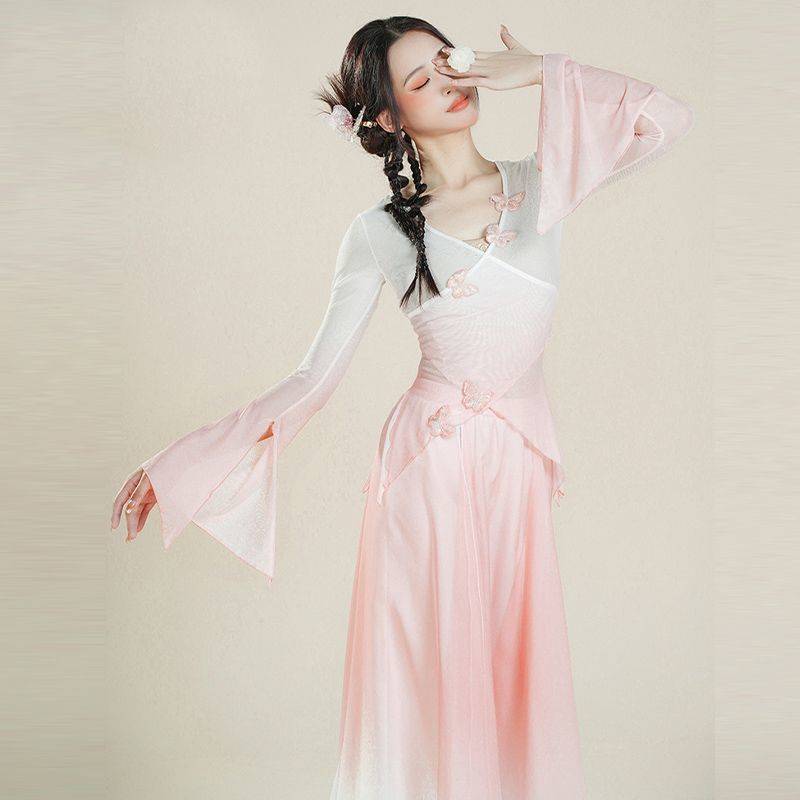 Classical Dance Gradient Butterfly Body Rhyme Yisha Yiyi Test Chinese Magical National Dance Performance Performance Set