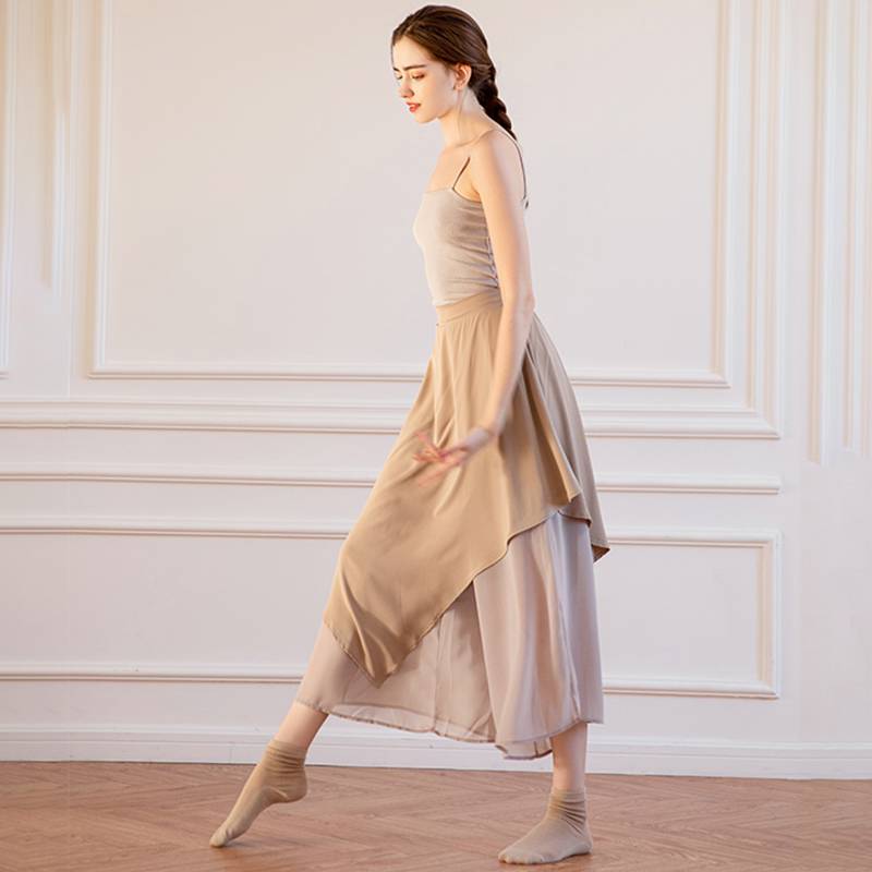 Modern dance service female Chinese dance loose elegant chiffon skirt pants shape classical dance performance service practice wide -leg pants