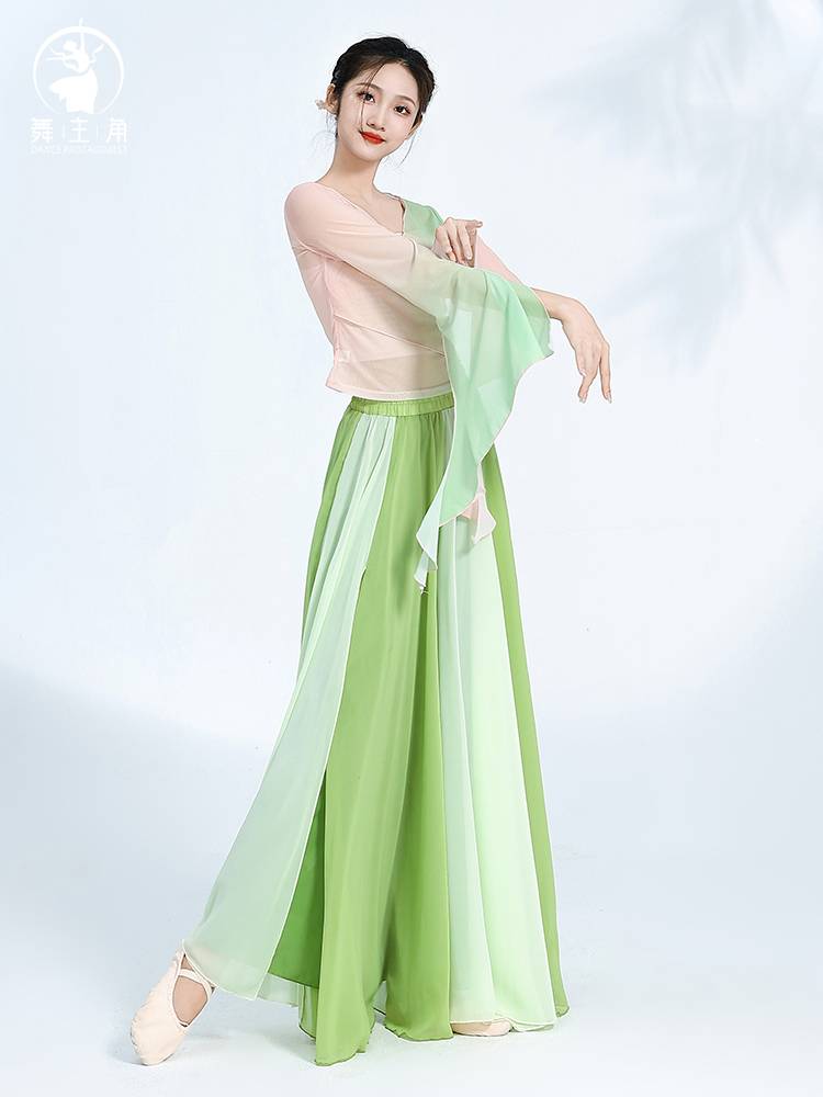 Dance protagonist Classical dance service female elegant gradient body rhyme gauze Han Tang performance service Chinese wind daily practice service