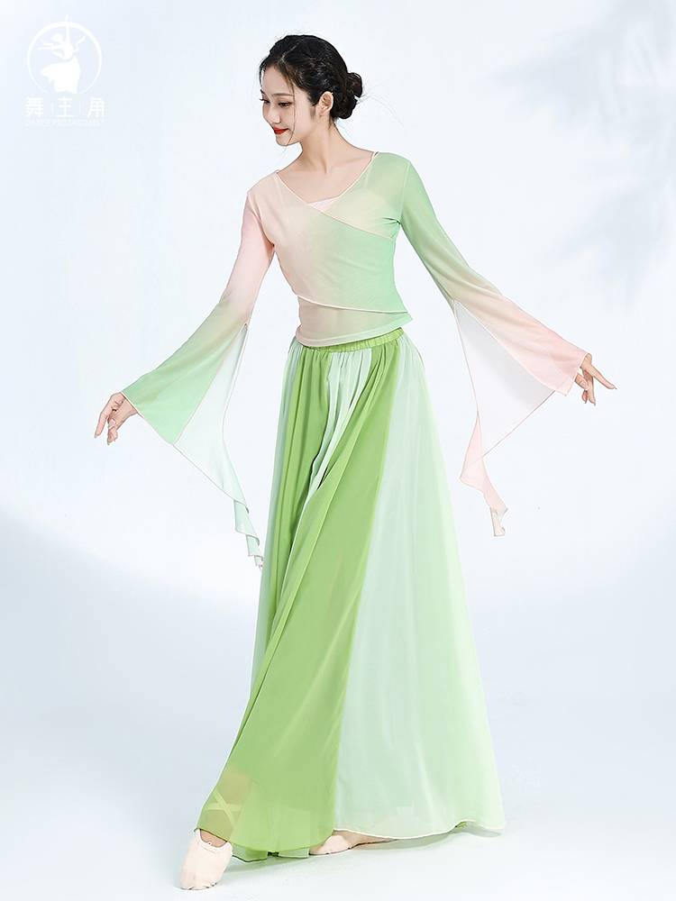 Dance protagonist Classical dance service female elegant gradient body rhyme gauze Han Tang performance service Chinese wind daily practice service