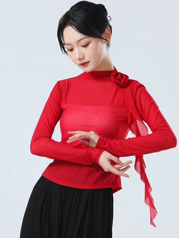 Classical dance yarn women's adult slimming dance service Chinese style modern dance body rhyme net yarn practice clothes