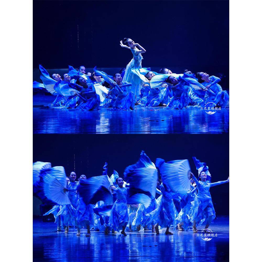 There is a place called his hometown to perform dance dance dance, dance props, Chinese dance children classical dance clothing girl