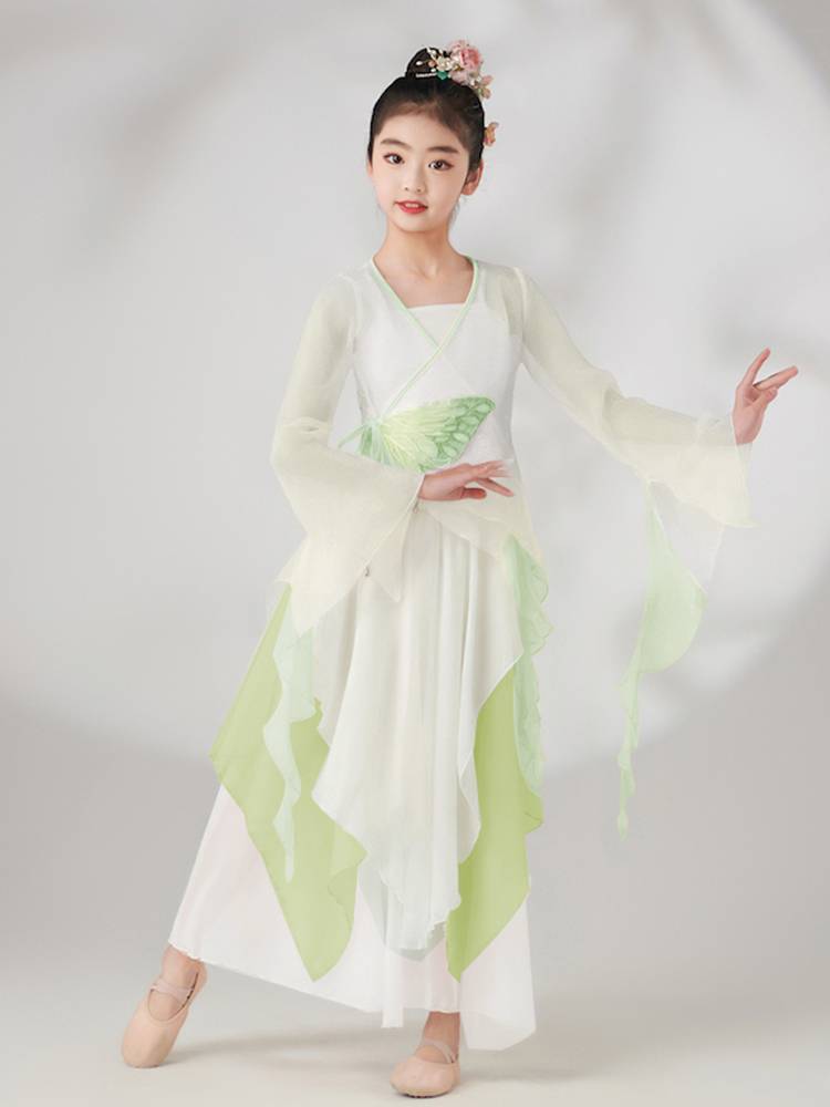 Primary and secondary school students Classical Dance Butterfly Main Clothing Chinese Dance Practice Service Performance Series Fairy Fairy Dance Service