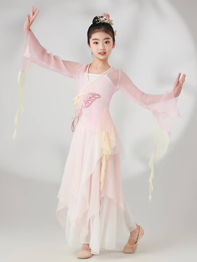 Primary and secondary school students Classical Dance Butterfly Main Clothing Chinese Dance Practice Service Performance Series Fairy Fairy Dance Service