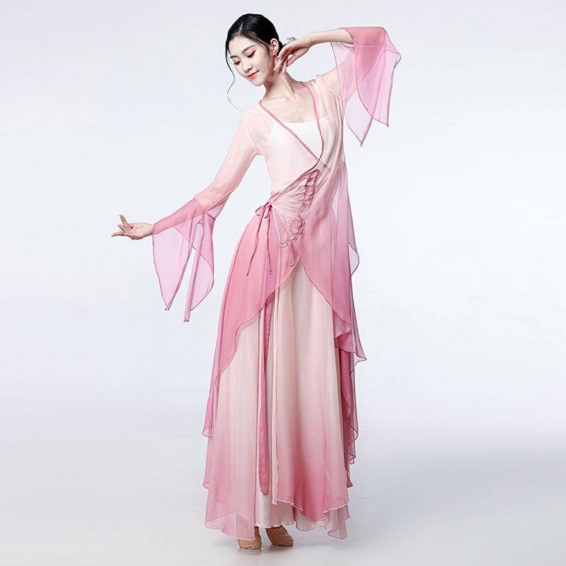 Classical Dance Server Body Rhyme Butterfly Gradient Spring Spring Sleeping Female Permaneous Training Foundation Chinese Dance Performance Service
