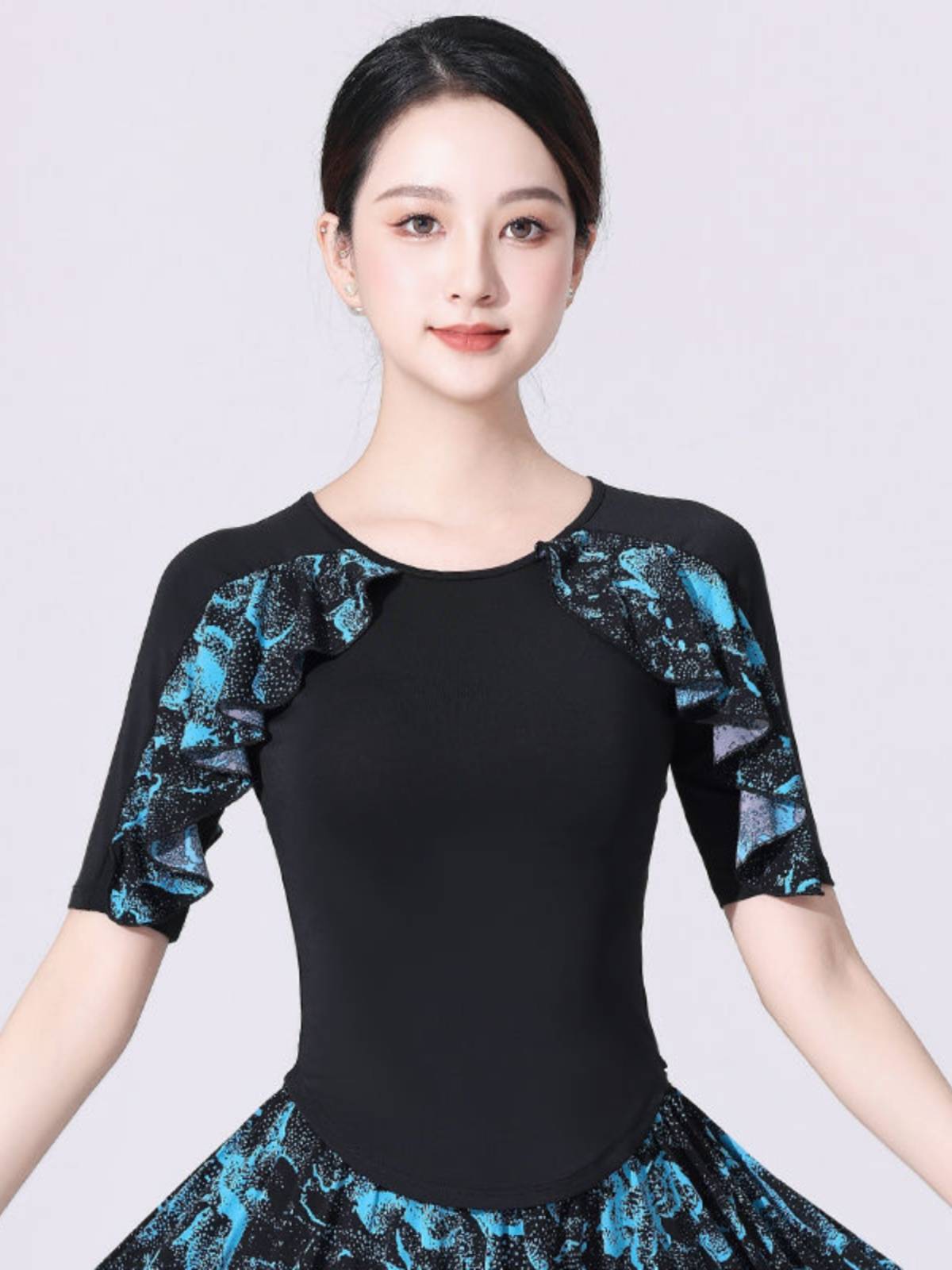 2024 new dance practice uniforms printed classical dance elegant dance skirt Modern national dance show