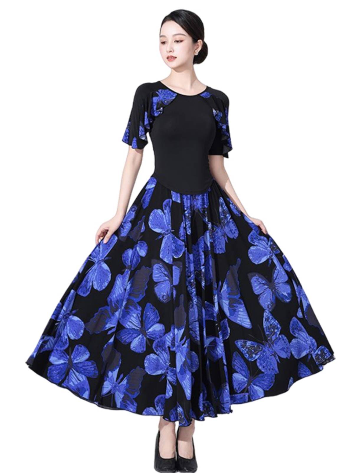 2024 new dance practice uniforms printed classical dance elegant dance skirt Modern national dance show