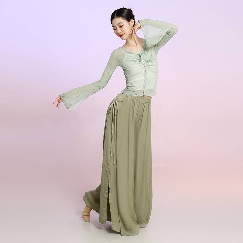 Classical dance clothing female elegant new fairy -qi body rhyme gauze Chinese dance exercise dance dance suit performance suit