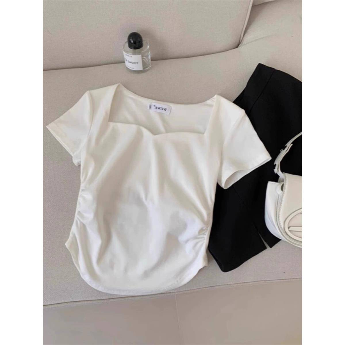 Modern dance service shirt short -sleeved female adult -shaped physical fitting dancing special Chinese classical dance base training suit