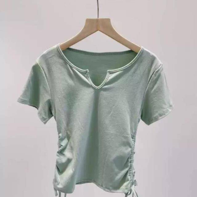 Student dance service women's short -sleeved shirt summer classical dance modern dance Chinese dance exercise uniforms are thin body training uniforms