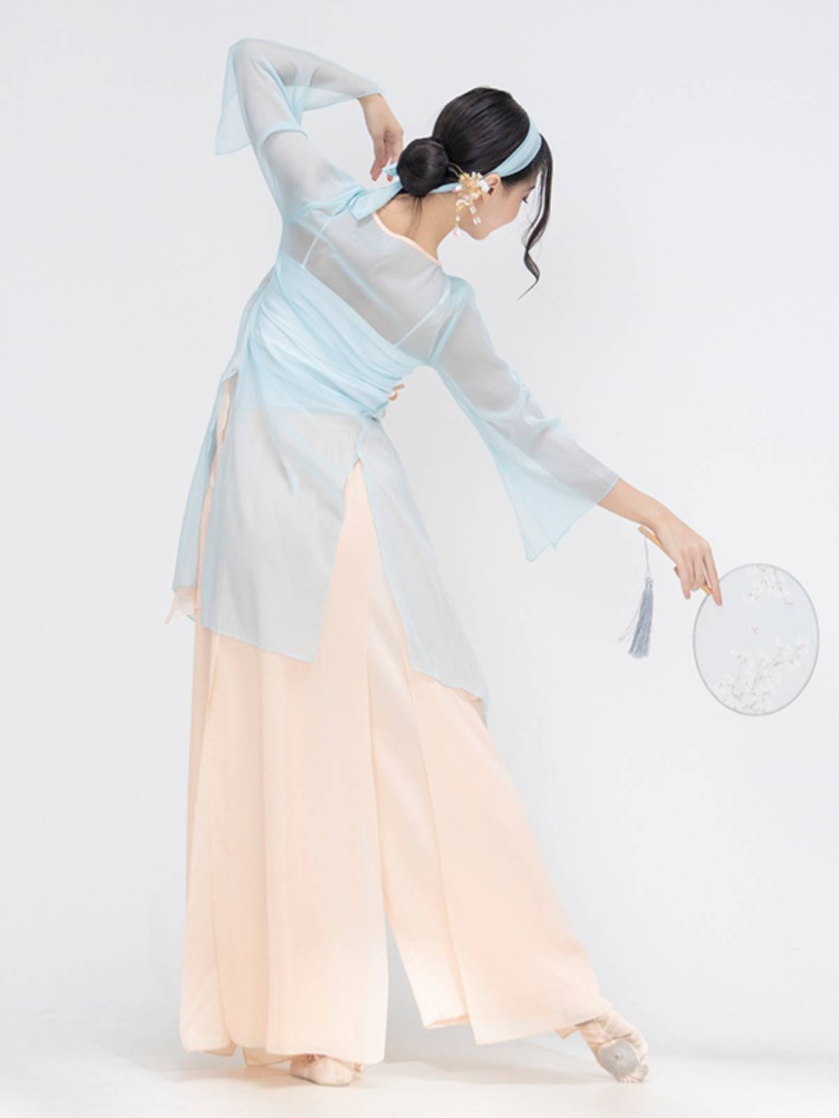 Classical dancing top female national style performance clothing set Chinese dance ancient gauze jacket practice dance dance clothing