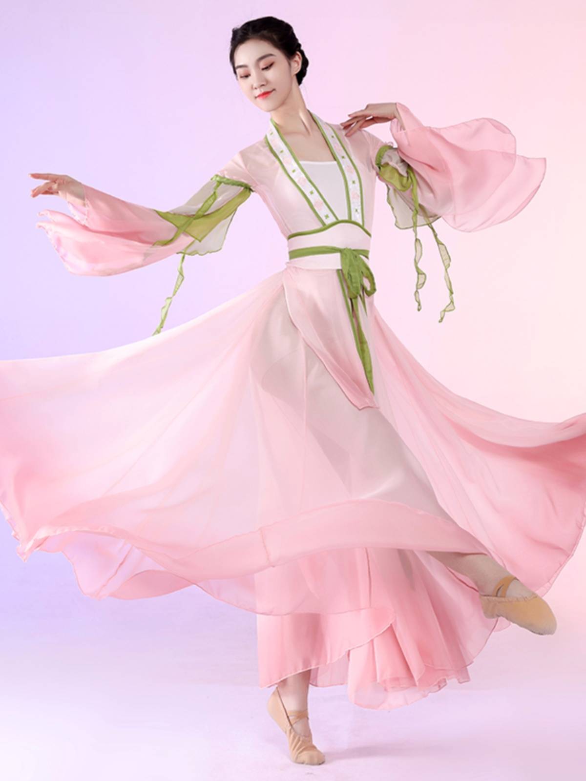 Classical dance clothing female elegant ancient style yun gauze clothes outside the jacket Han Tang performance service practice uniform skirt
