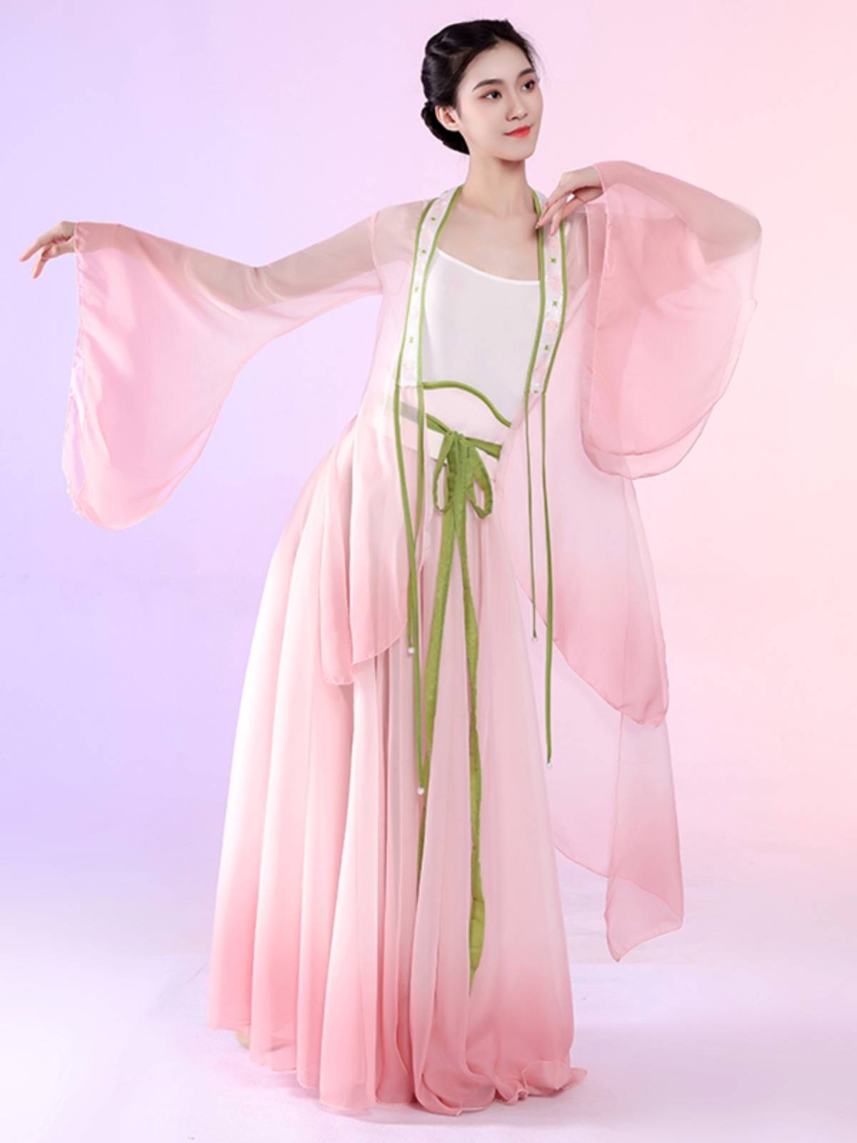 Classical dance clothing female elegant ancient style yun gauze clothes outside the jacket Han Tang performance service practice uniform skirt