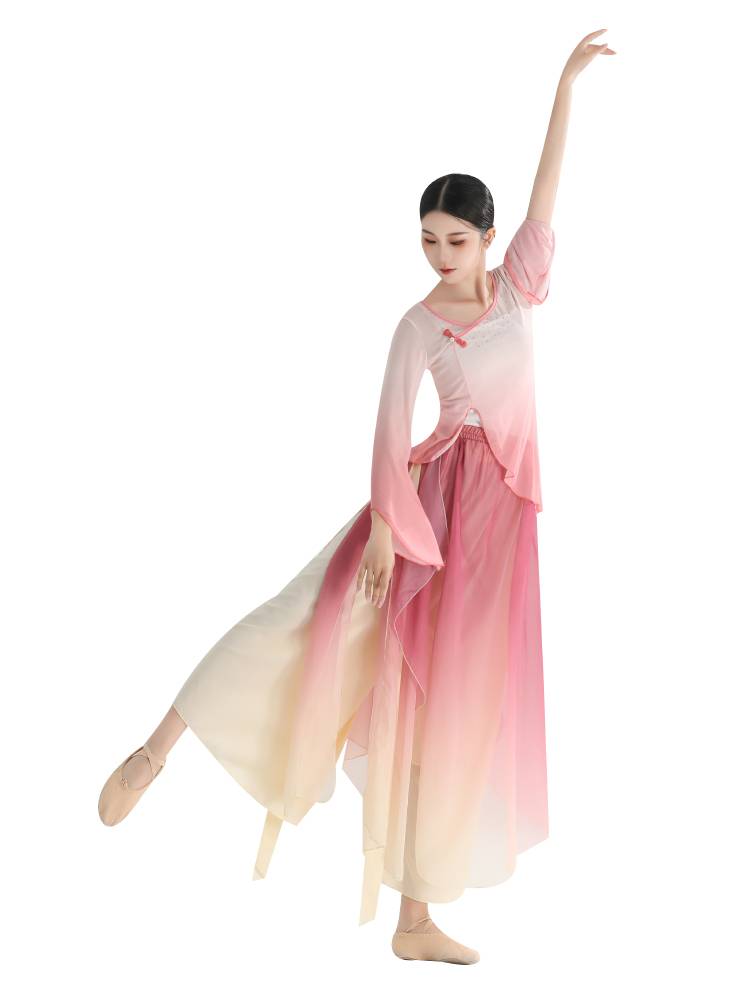 Classical dance clothing female elegant yarn Chinese dance exercise service women's body rhyme fairy shirt performance suit suits