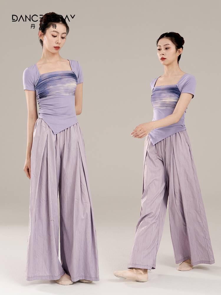 Dancetoday Modern Dance Short Sleeve Top Dance Dance Practice Services Female Summer New Classical Dance Sports Services