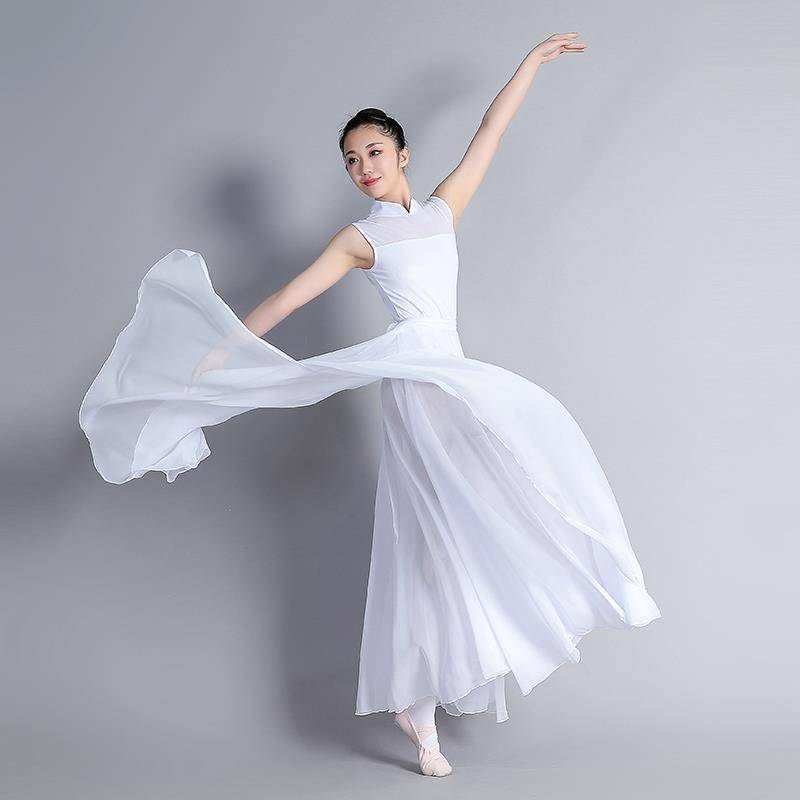 The new one -piece 720 -degree classical dance training skirt