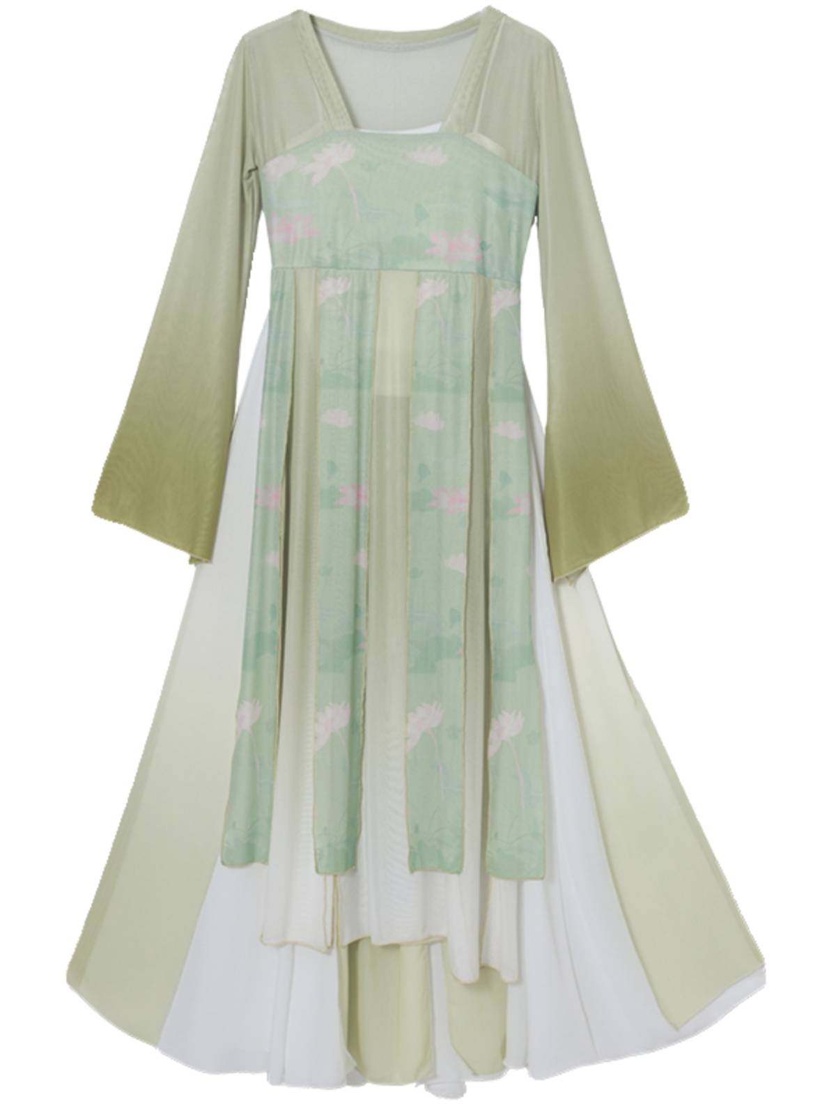 Classical dance dance clothing female elegant Chinese dance lotus dance skirt body rhyme yarn practice clothes Han Tang dance performance service