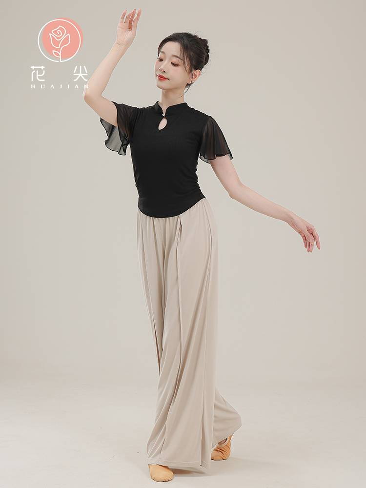 Huajian Classical Dance New Chinese Cheongsam Ling Xiaofei Sleeve Jacket Body Rhyme Chinese Dance Modern Dance Collection Training Fit