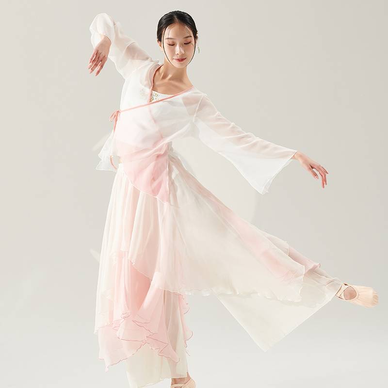 Spot Classical Dance Dance Top Suro Women O Guifeng Performance Clothes Performing Paper Chinese Dance Ancient Winds Chiffon Practice Services