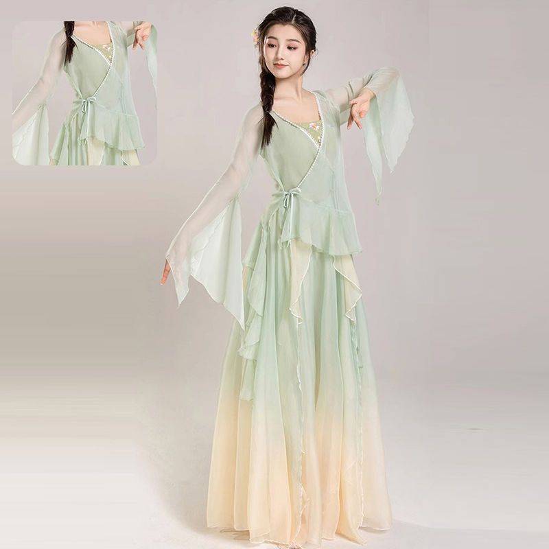 Renting 2024 Classical Dance Dance Fun Dressing Delivery Spring Clothing Spring and Summer Performance Service Chinese Dance Cheongsam Art Test Dance Services