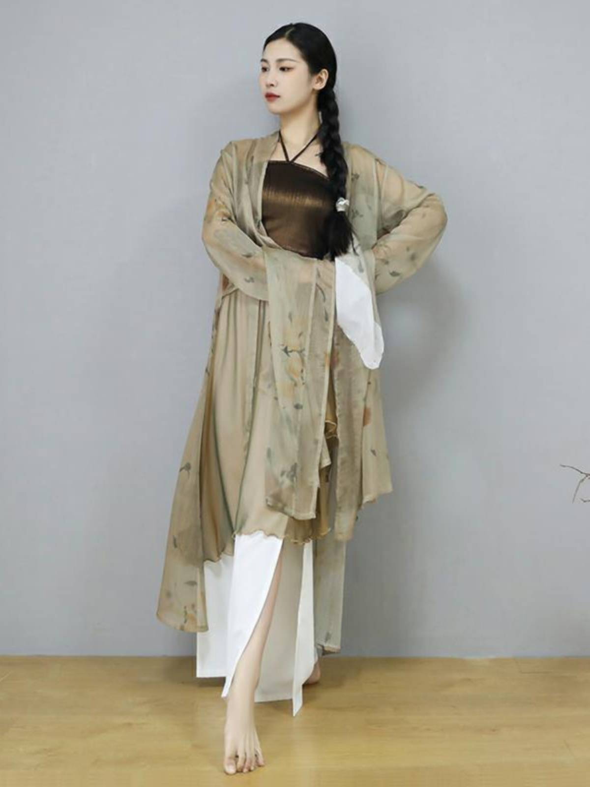 Persimmon Ruyi's Jazz Dance Dance Dance Dance Classical Dance Practice Pants Ancient Jazz Skin Skirt Set